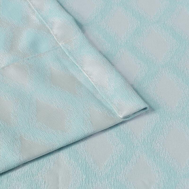 Polyester Jacquard Heavy Weight Grommet Diamond Soft Panel Curtain Panel Drape Sander