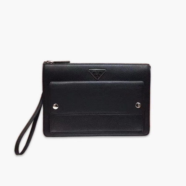 【原版皮】普拉达/Prada 男士手包，采用小牛皮材质，充分呈现充满现代感和阳刚之气的迷人魅力，颇具功能性，非常实用，款号：2VF018