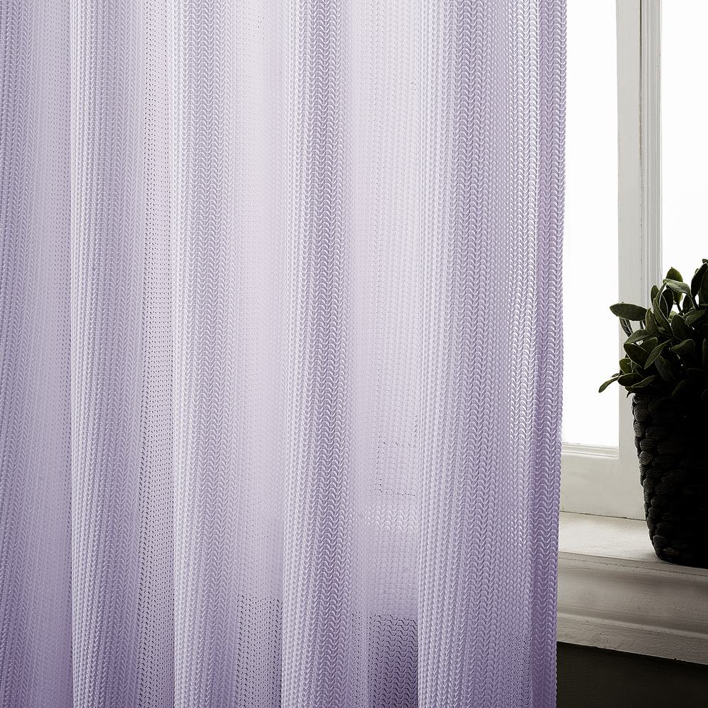 Hollow Mesh Herringbone Polyester Pinch Pleated Soft Sheer Curtain Drapery GENNY