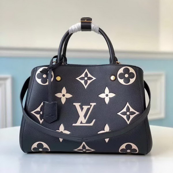 【原版皮】路易威登/LV Montaigne 手袋，将Monogram图案先印染后压印于粒面皮革，与挺括线条相辅相成，有立体感的造型与精巧的内部设计，款号：M41048