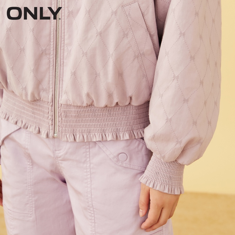 kucun2 ONLY winter new style wood ear side bow loose baseball uniform windbreaker jacket female | 121436010