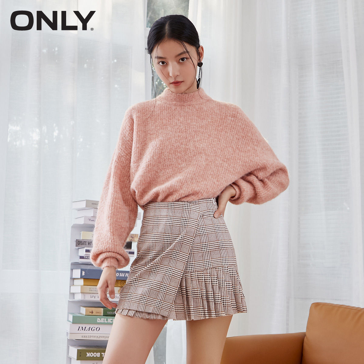 ONLY2020 autumn new pure color wool lazy loose wool knit sweater women | 120424040