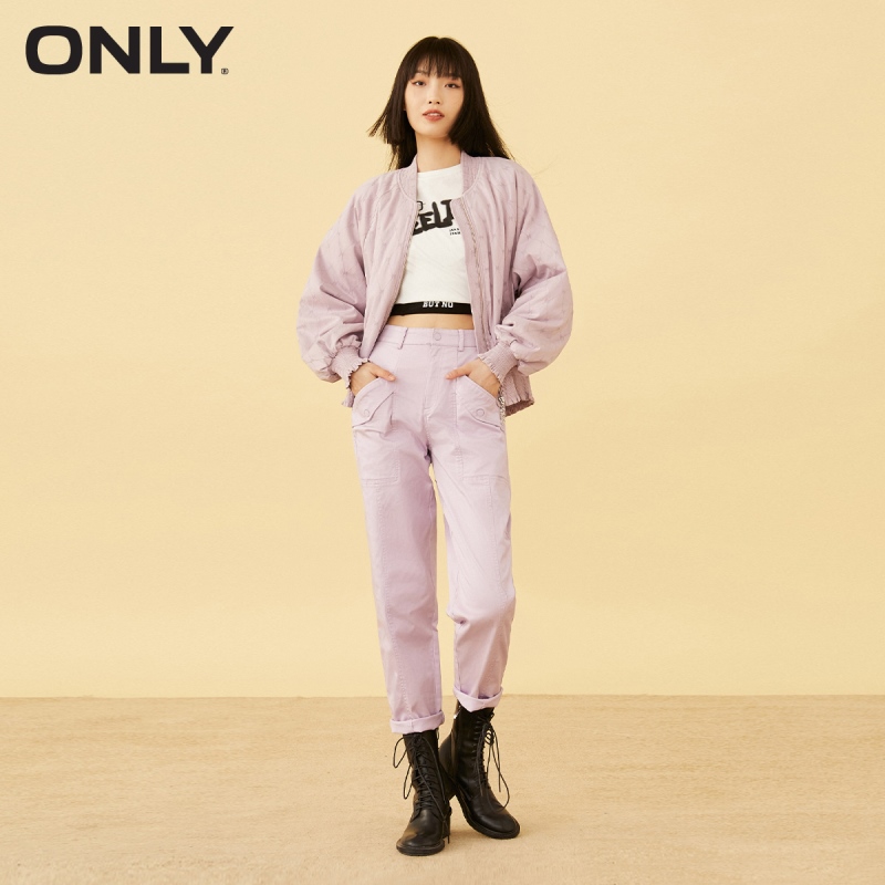 kucun2 ONLY winter new style wood ear side bow loose baseball uniform windbreaker jacket female | 121436010