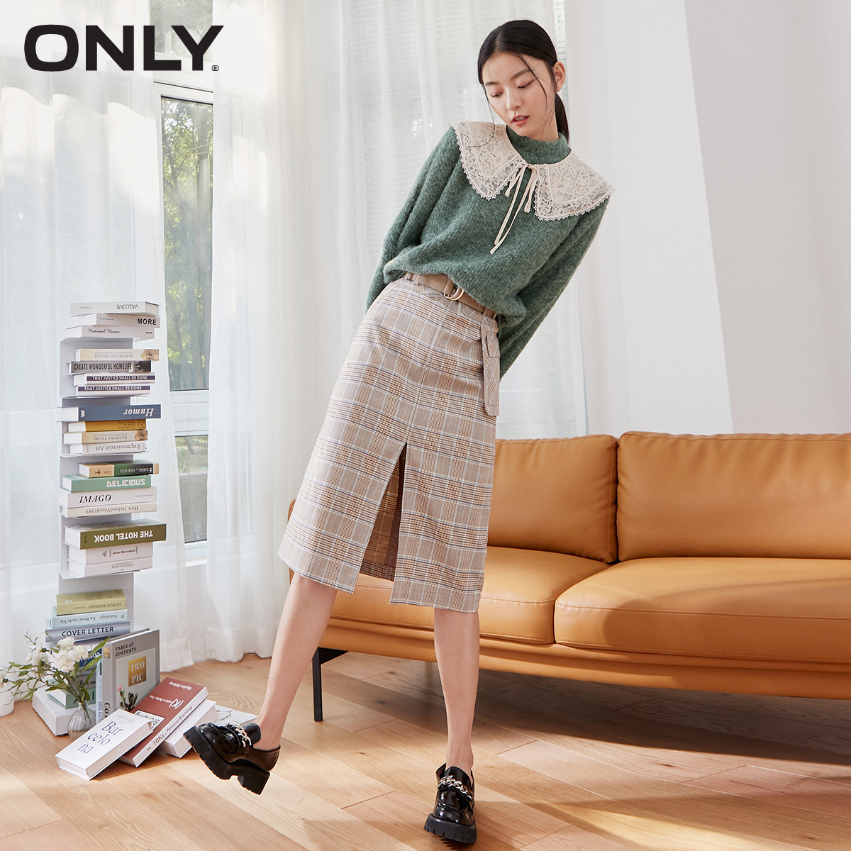 ONLY2020 autumn new pure color wool lazy loose wool knit sweater women | 120424040