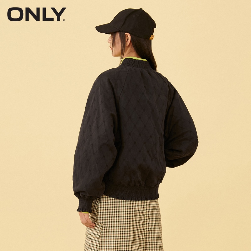 kucun2 ONLY winter new style wood ear side bow loose baseball uniform windbreaker jacket female | 121436010