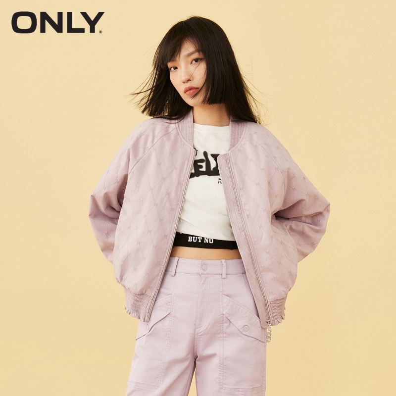 kucun2 ONLY winter new style wood ear side bow loose baseball uniform windbreaker jacket female | 121436010