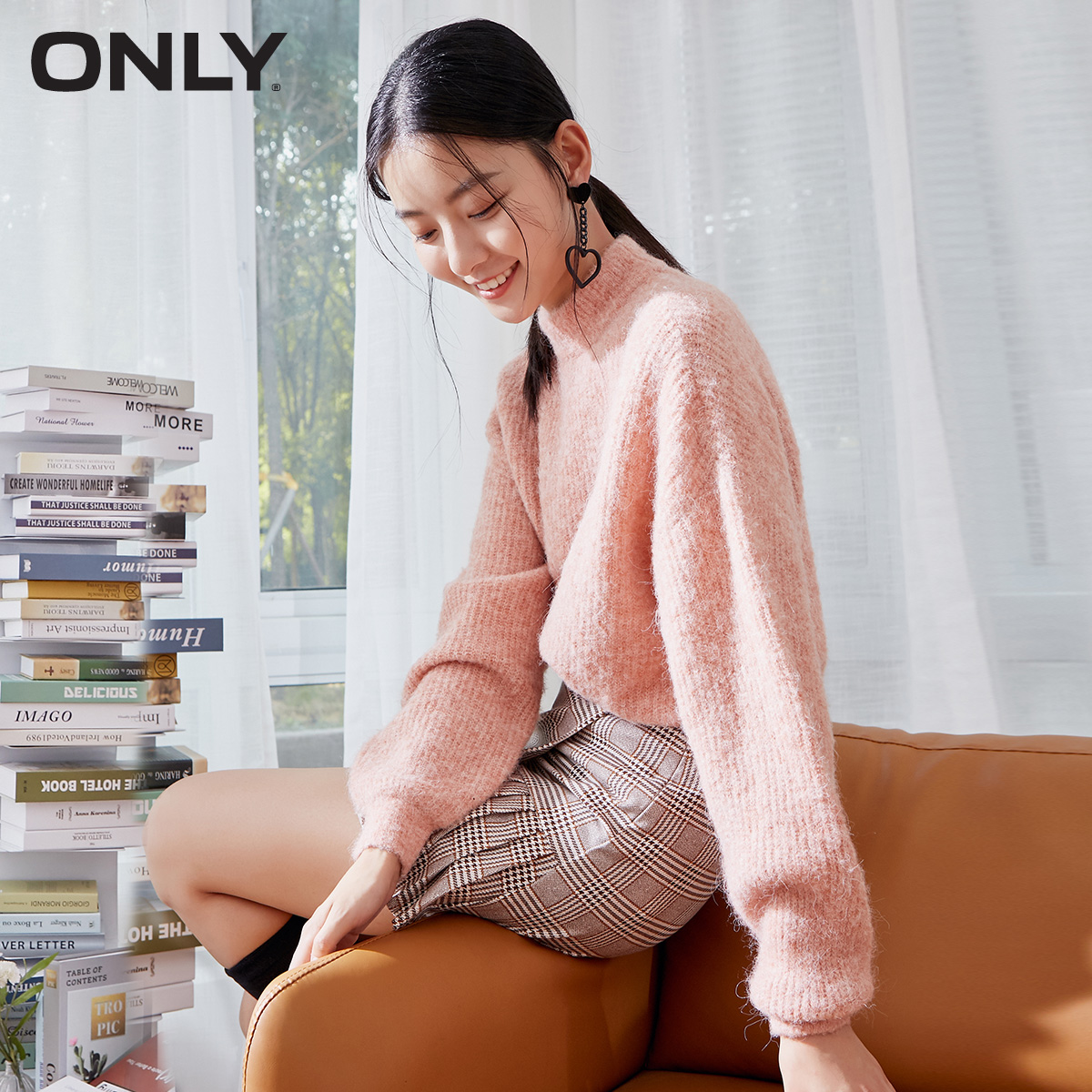 ONLY2020 autumn new pure color wool lazy loose wool knit sweater women | 120424040