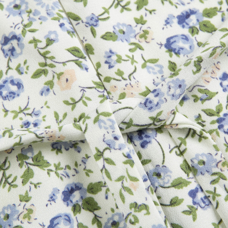 Chic A Line Summer Mini Dress Women Floral Print Ruffle Short Sleeve Beach Dresses Female O Neck Boho Sundress With Belt