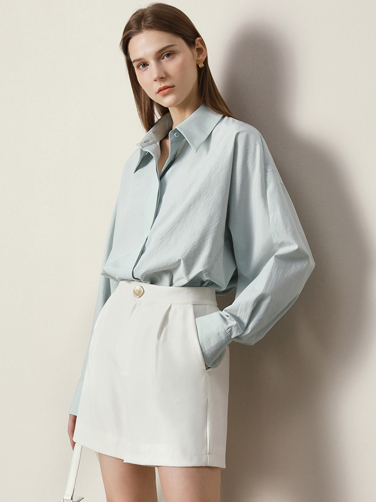 xiong0922 kun buzu weight Amii Minimalism Women Shirts Office Lady Blouse For Women Loose Solid Elegant Blusas Ladies Clothing Casual Female Tops 12230012