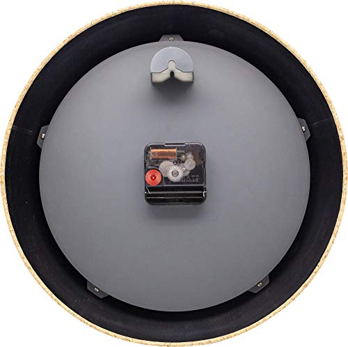 NEXTIME Wall Clock-Diameter 30 cm Glass-Grey-'Cork, 24 cm x 0.03 cm