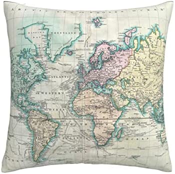 Hitamus Arrow Compass Decorative Throw Pillow Case Square Cushion Cover Soft Polyester Pillowcase for Sofa Couch Bed Home， 18x18 Inch