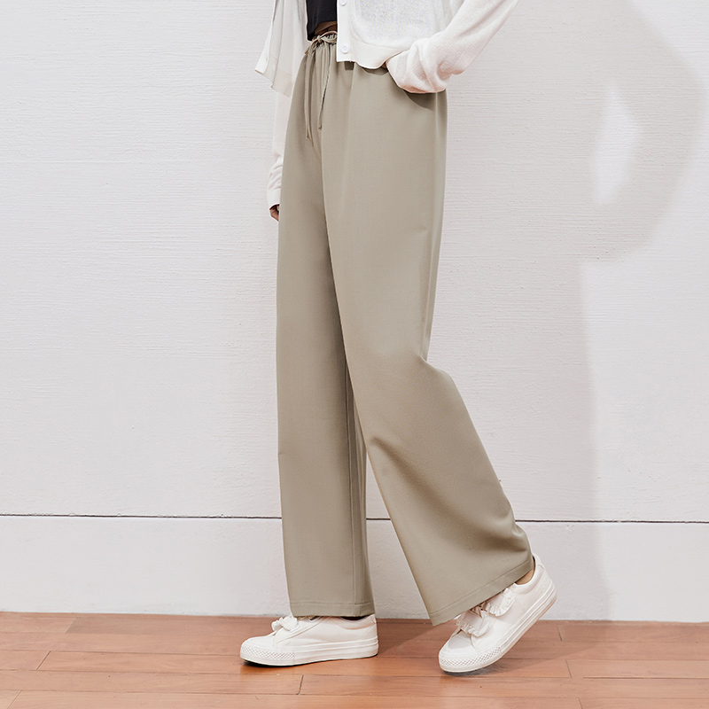 目目 two duo SEMIR Casual Trousers Women'S Loose Straight-Leg Pants Drape 2021 Summer New Style Thin Trend Khaki Casual Pants