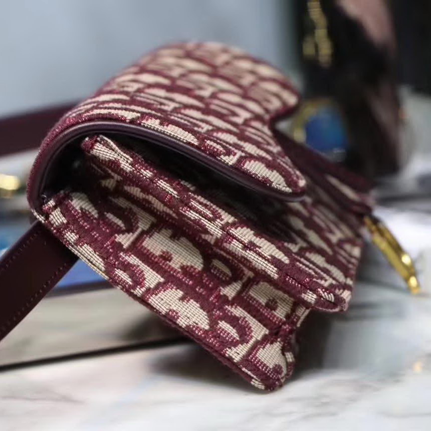 【原版皮】迪奥/Dior 马鞍腰包，选用Oblique提花帆布搭配同色系牛皮皮革裁制而成，搭配腰带，设计感十足，好用又时髦就属它