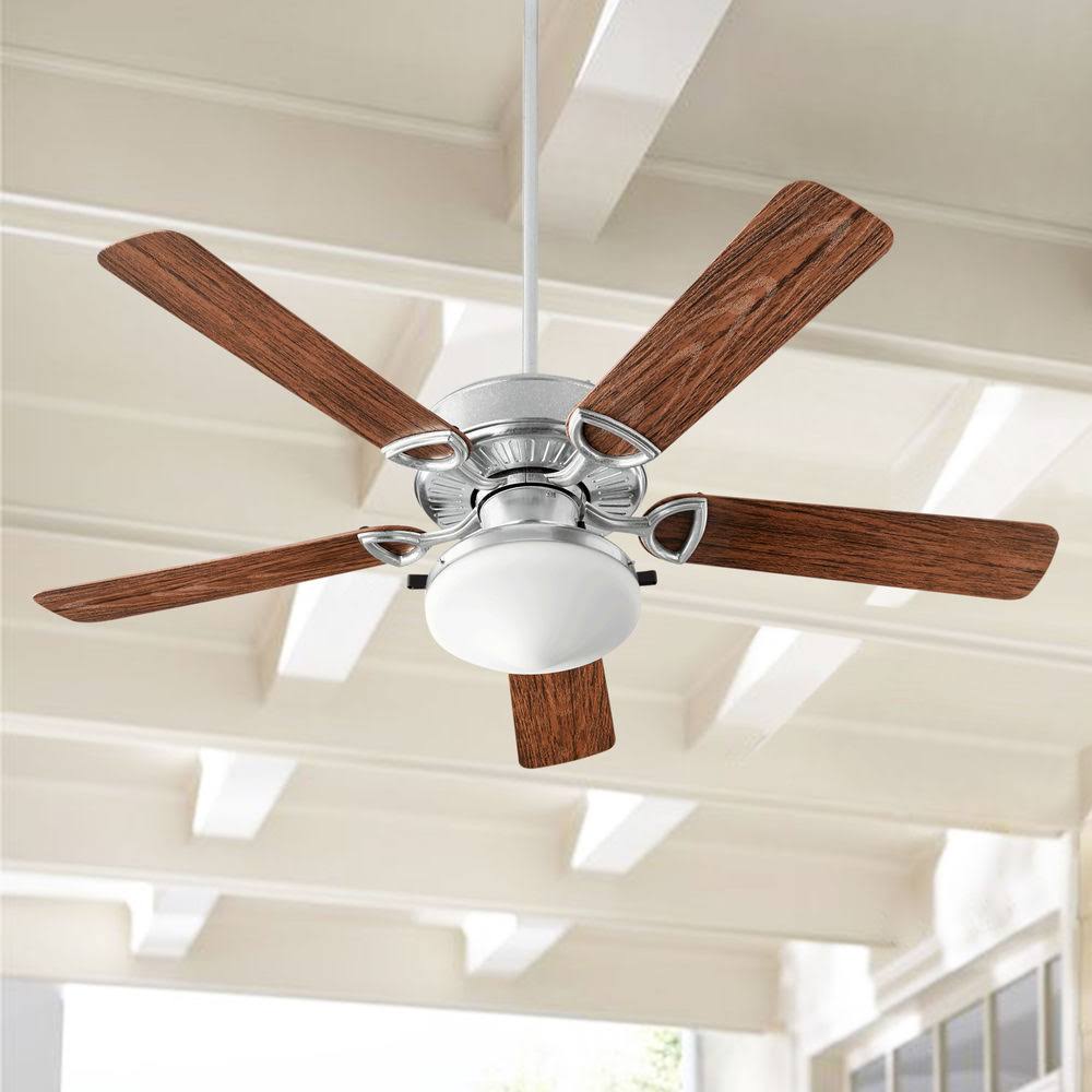 Quorum 1435259924 Estate Patio Outdoor Ceiling Fan, Galvanized