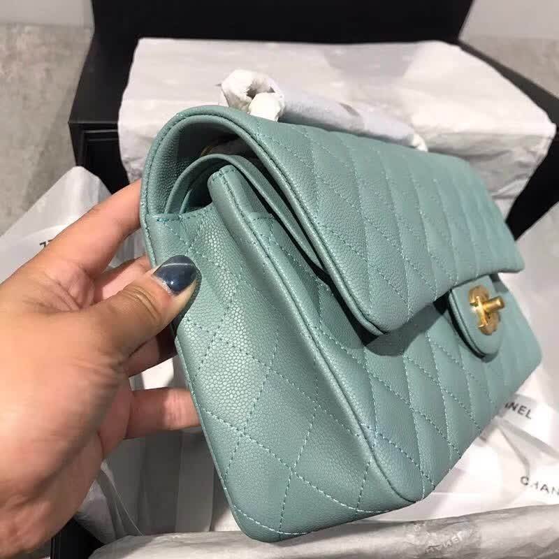 high quality handbag 119010 caviar genuine leather flap bag 1112