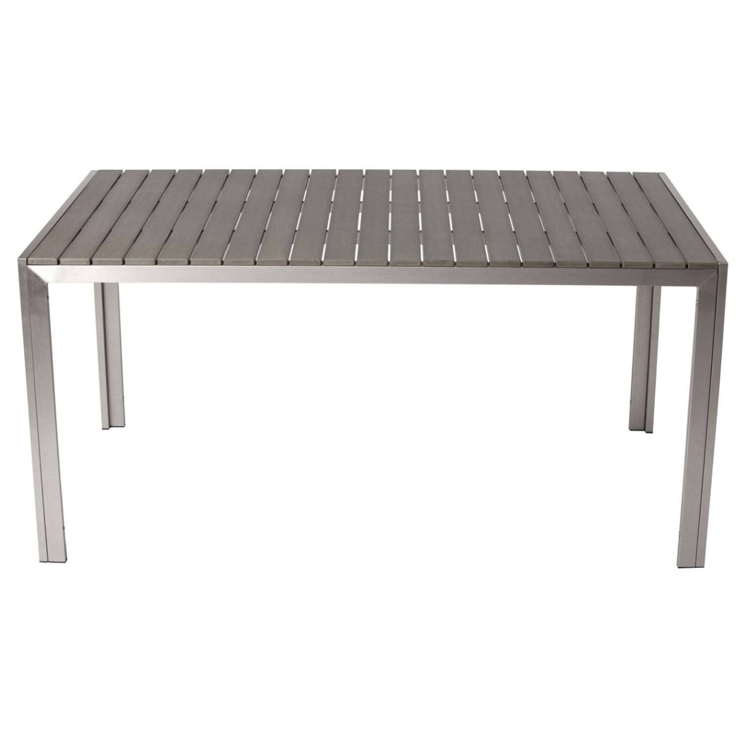 Benzara - Anodized Aluminum Dining Table, Gray