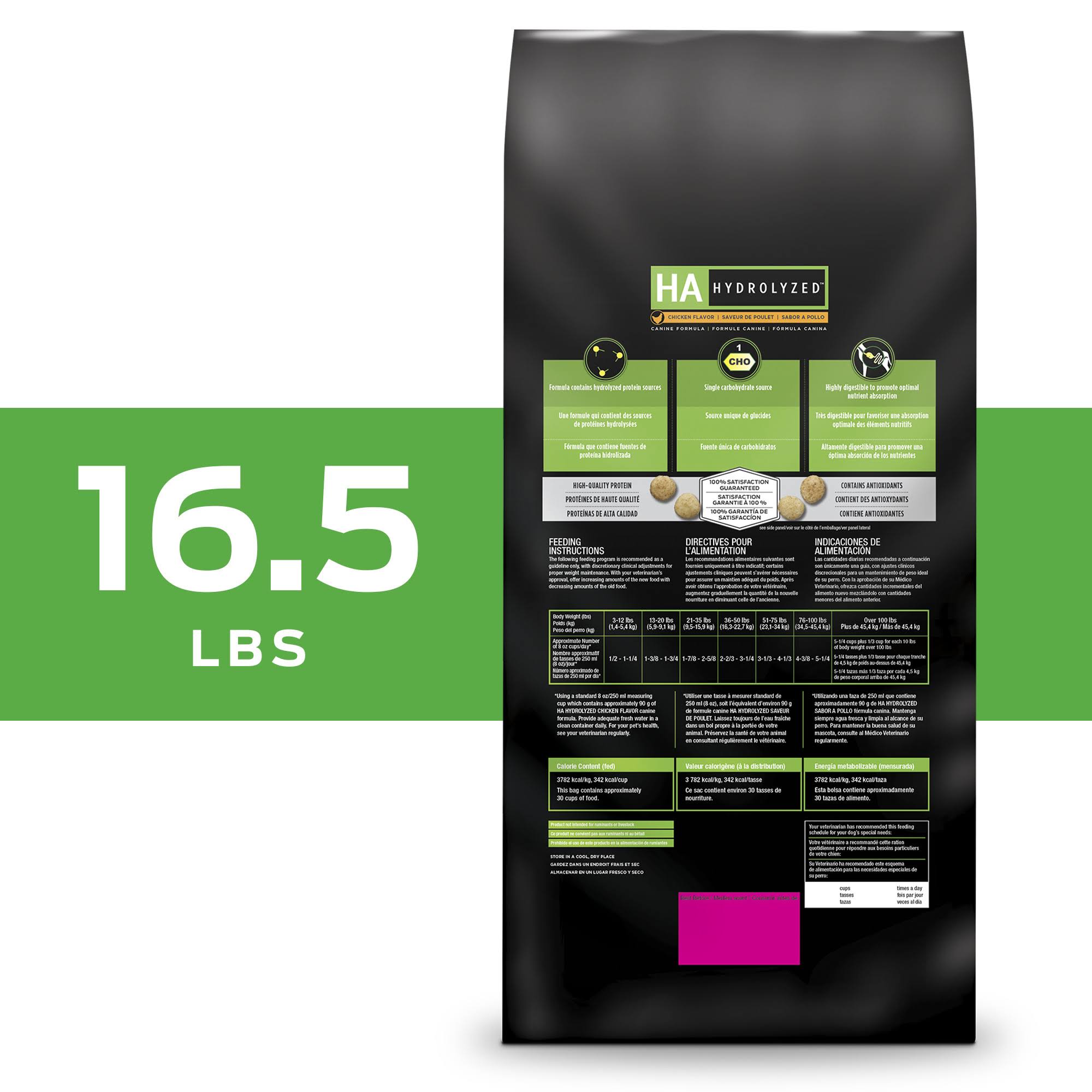 Purina Pro Plan Veterinary Diets HA Hydrolyzed Chicken Flavor Canine Formula Dry Dog Food, 16.5 lbs.