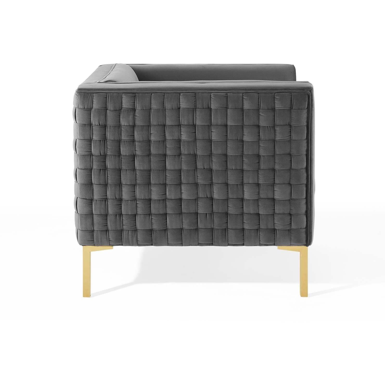 Modway Resonate Performance Velvet Armchair - Charcoal