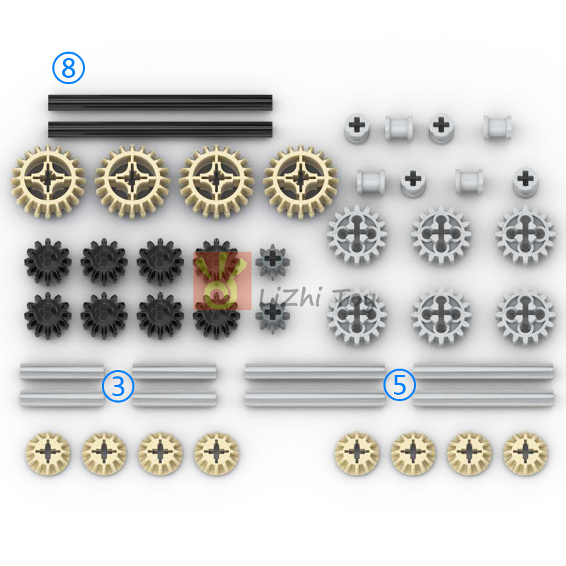 MOC Technical Compatible with Building Blocks Bricks Pin Liftarm Studless Beam Axle Connector Panel Gear Car Mindstorms Toys