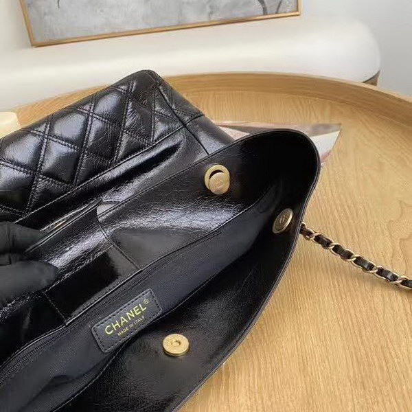 【原版皮】香奈儿/Chanel 购物袋，采用进口油腊牛皮，配顶级精美古铜金五金，非常高档新颖独特 ，休闲时尚，旅游购物最佳选择，款号：AS8345