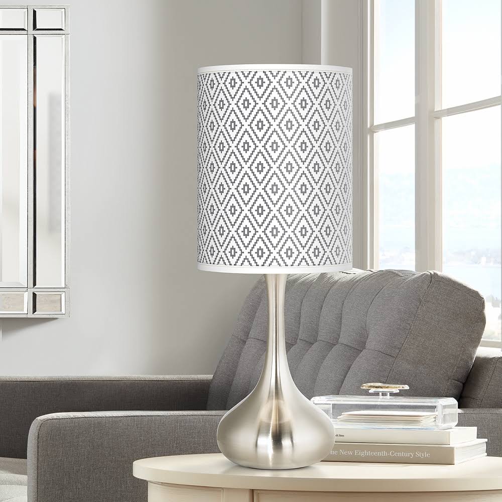 Diamonds Giclee Droplet Table Lamp