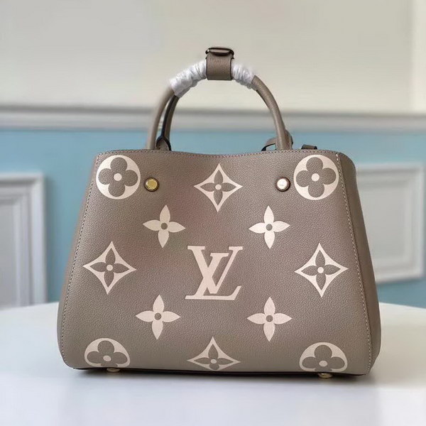 【原版皮】路易威登/LV Montaigne 手袋，将Monogram图案先印染后压印于粒面皮革，与挺括线条相辅相成，有立体感的造型与精巧的内部设计，款号：M41048