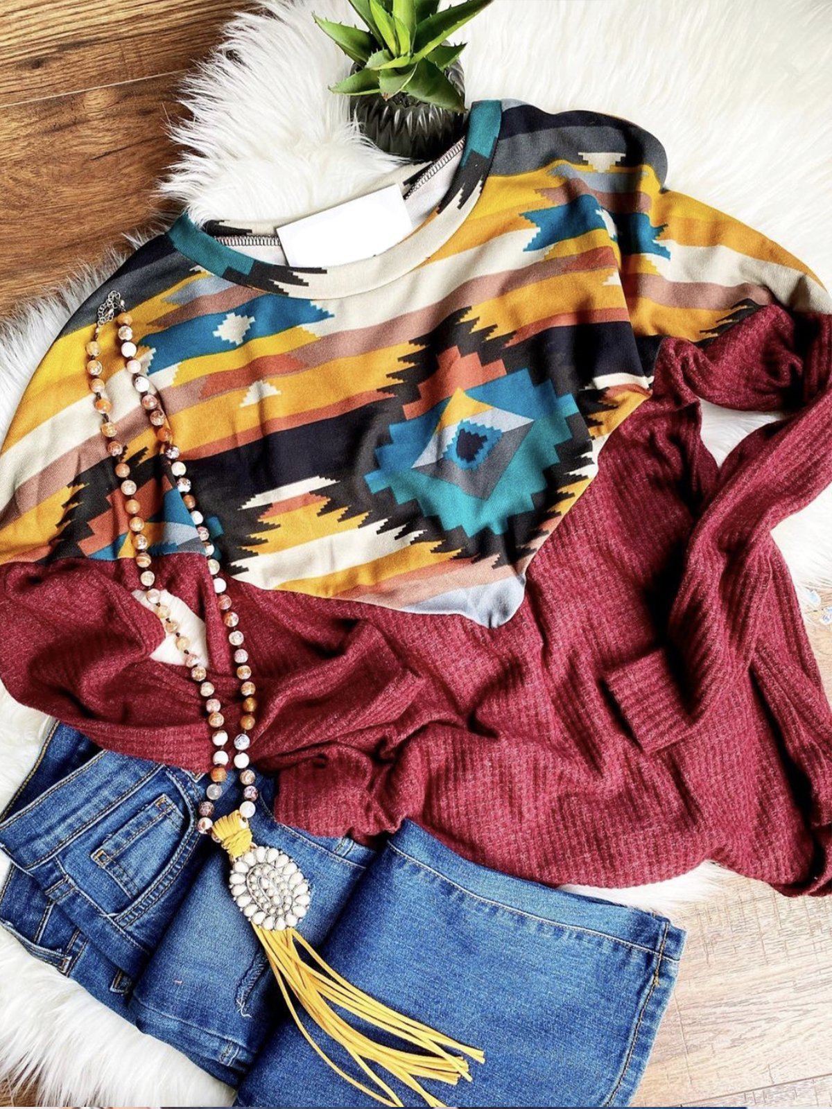 Long Sleeve Vintage Jersey Shirts & Tops