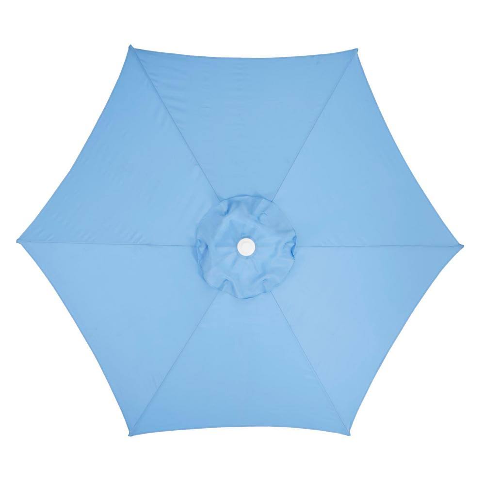 7.5 ft. Steel Market Outdoor Patio Umbrella in Periwinkle Polyester
