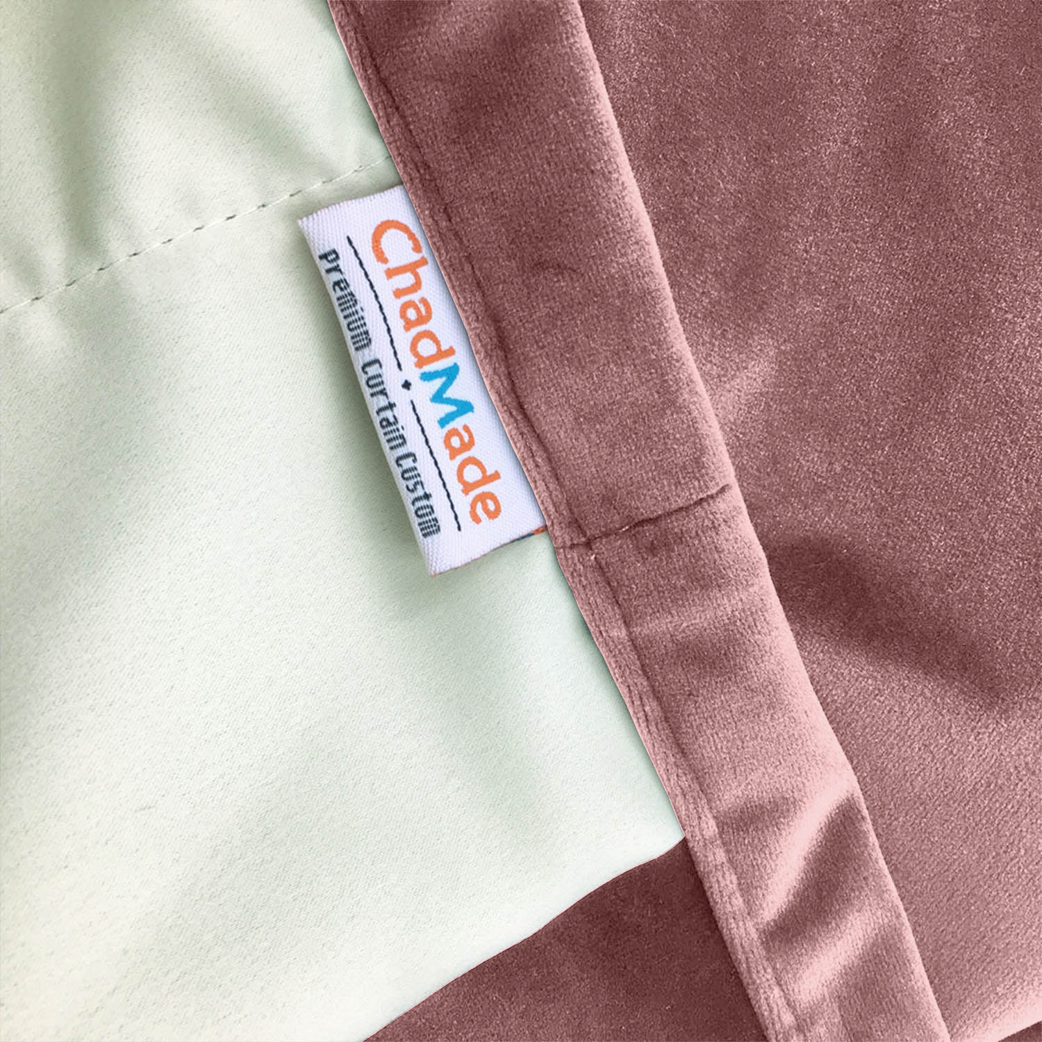 Velvet Curtain Drape Panel 3 Inch Rod Pocket with Blackout Lined Birkin