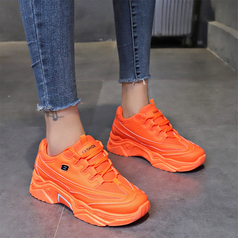 复制Women's Fashion Breathable Mesh Platform Sneakers