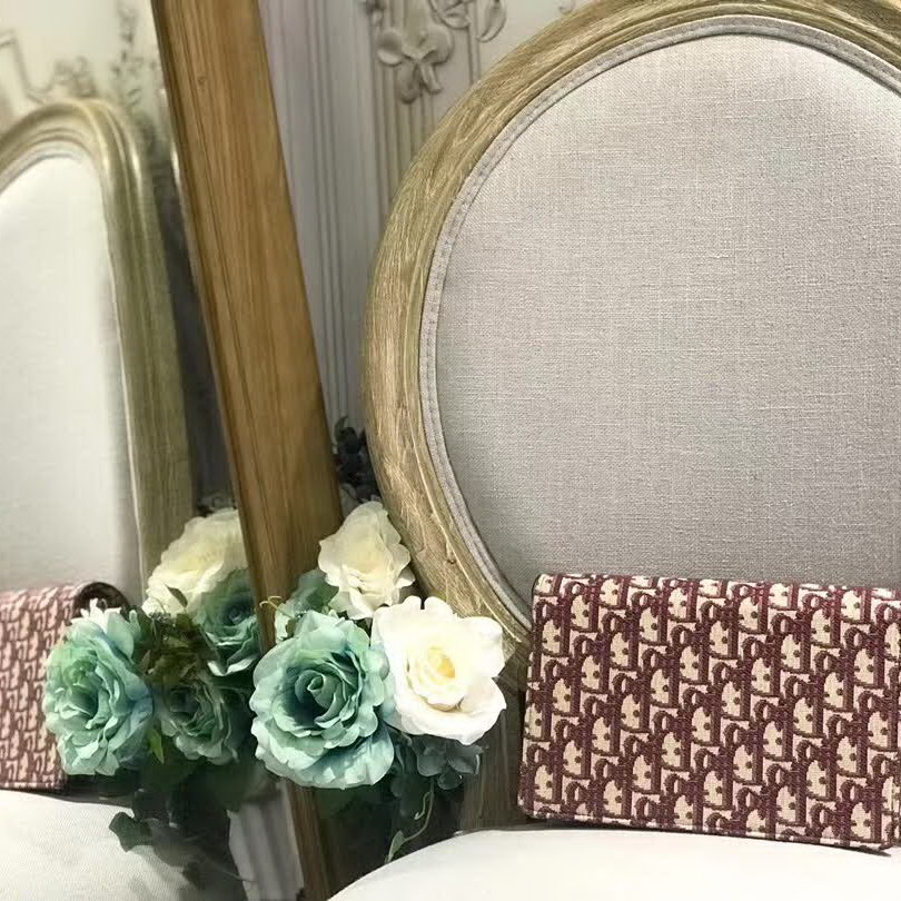 【原版皮】迪奥/Dior 链条包，选用Oblique提花帆布搭配同色系牛皮皮革裁制而成，缀以D字徽标设计，拆了链条又能当手包，另配：手挽带一条