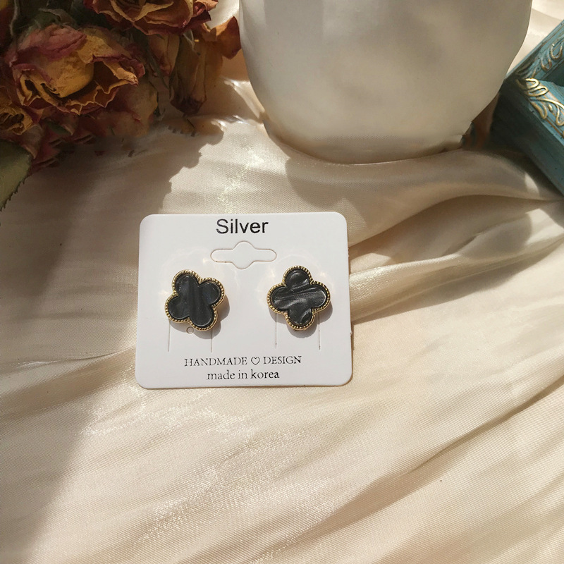 韩国S925银针小清新耳环百搭气质心形珍珠耳饰个性防过敏耳钉批发