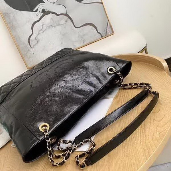 【原版皮】香奈儿/Chanel 购物袋，采用进口油腊牛皮，配顶级精美古铜金五金，非常高档新颖独特 ，休闲时尚，旅游购物最佳选择，款号：AS8345