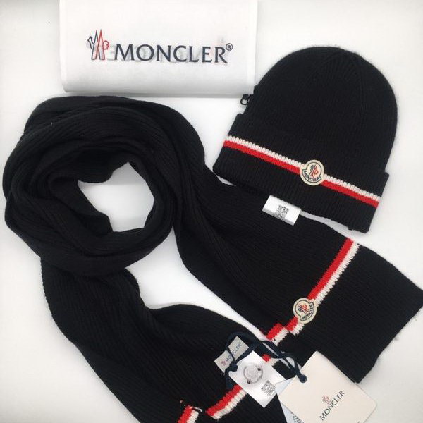 官网同步20秋季最新款-Moncler二​件套系‌列 围巾‎，帽子经‌典‎系‎列，精​致美感，精选毛线，手感超柔软，冬季必备款