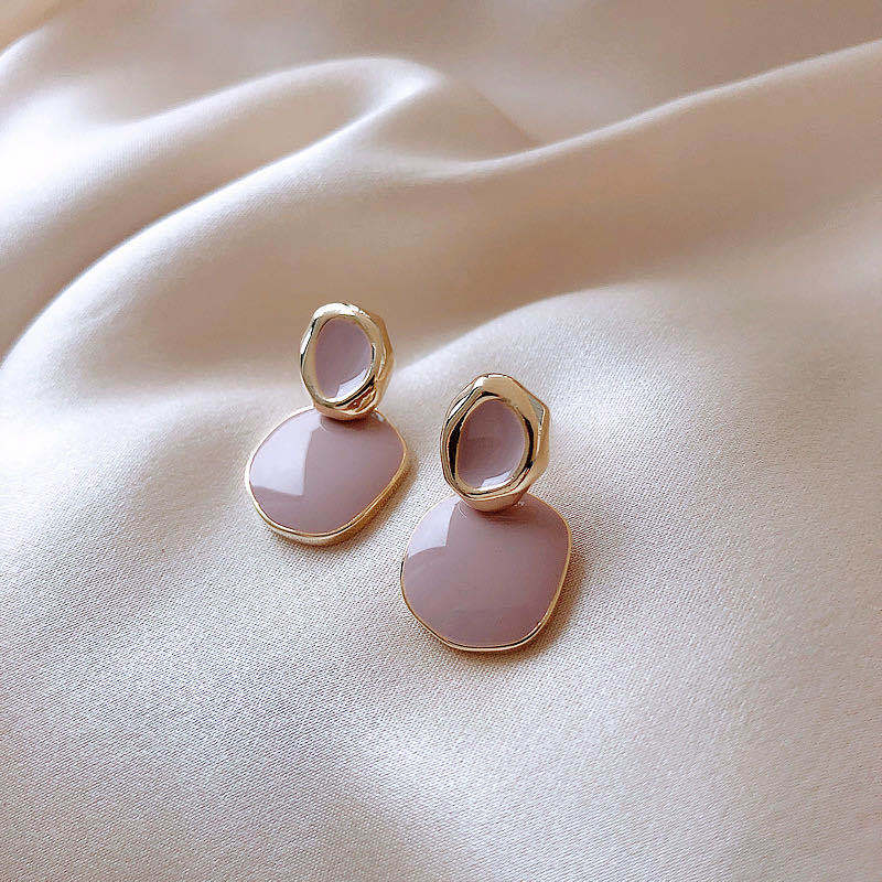 韩国S925银针小清新耳环百搭气质心形珍珠耳饰个性防过敏耳钉批发