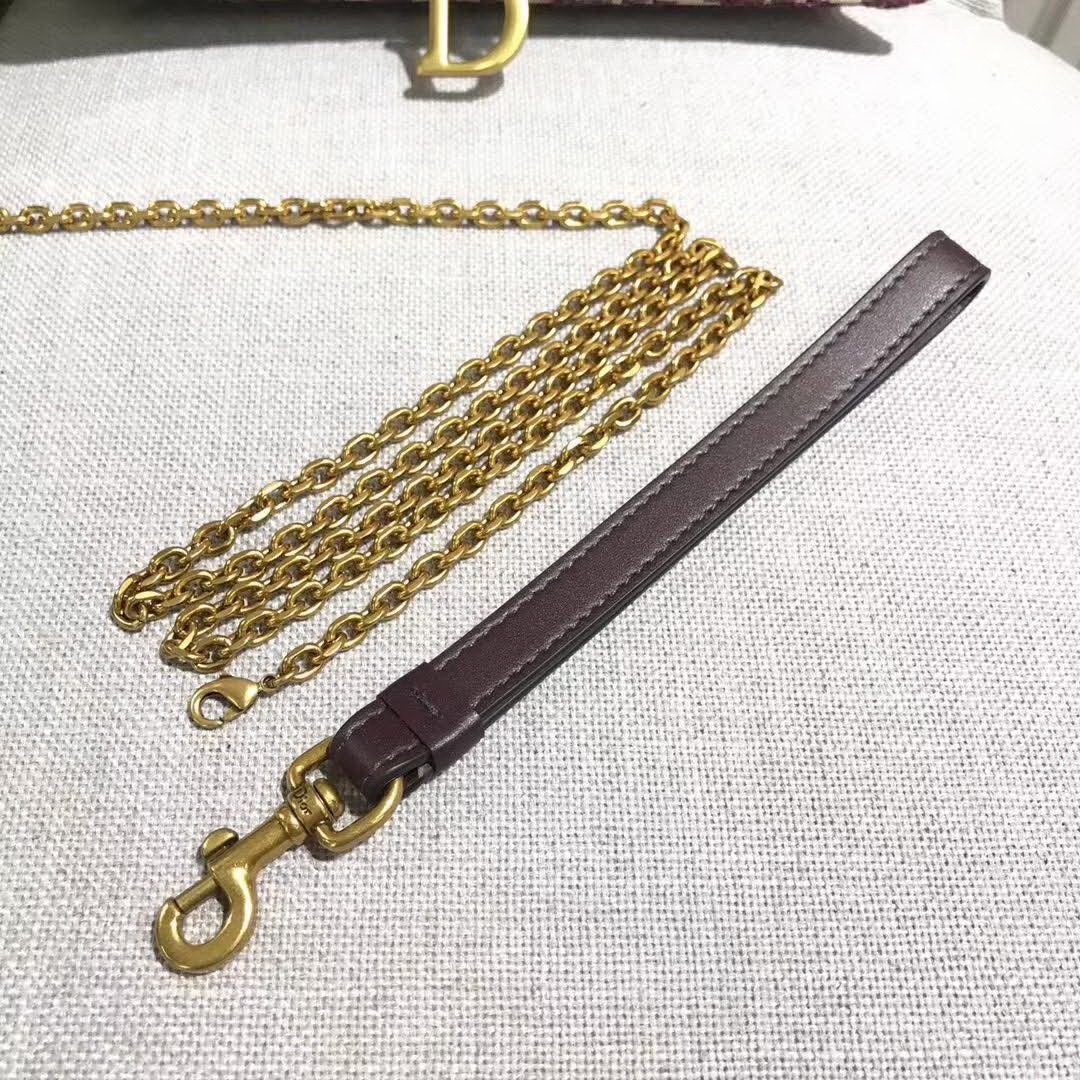 【原版皮】迪奥/Dior 链条包，选用Oblique提花帆布搭配同色系牛皮皮革裁制而成，缀以D字徽标设计，拆了链条又能当手包，另配：手挽带一条