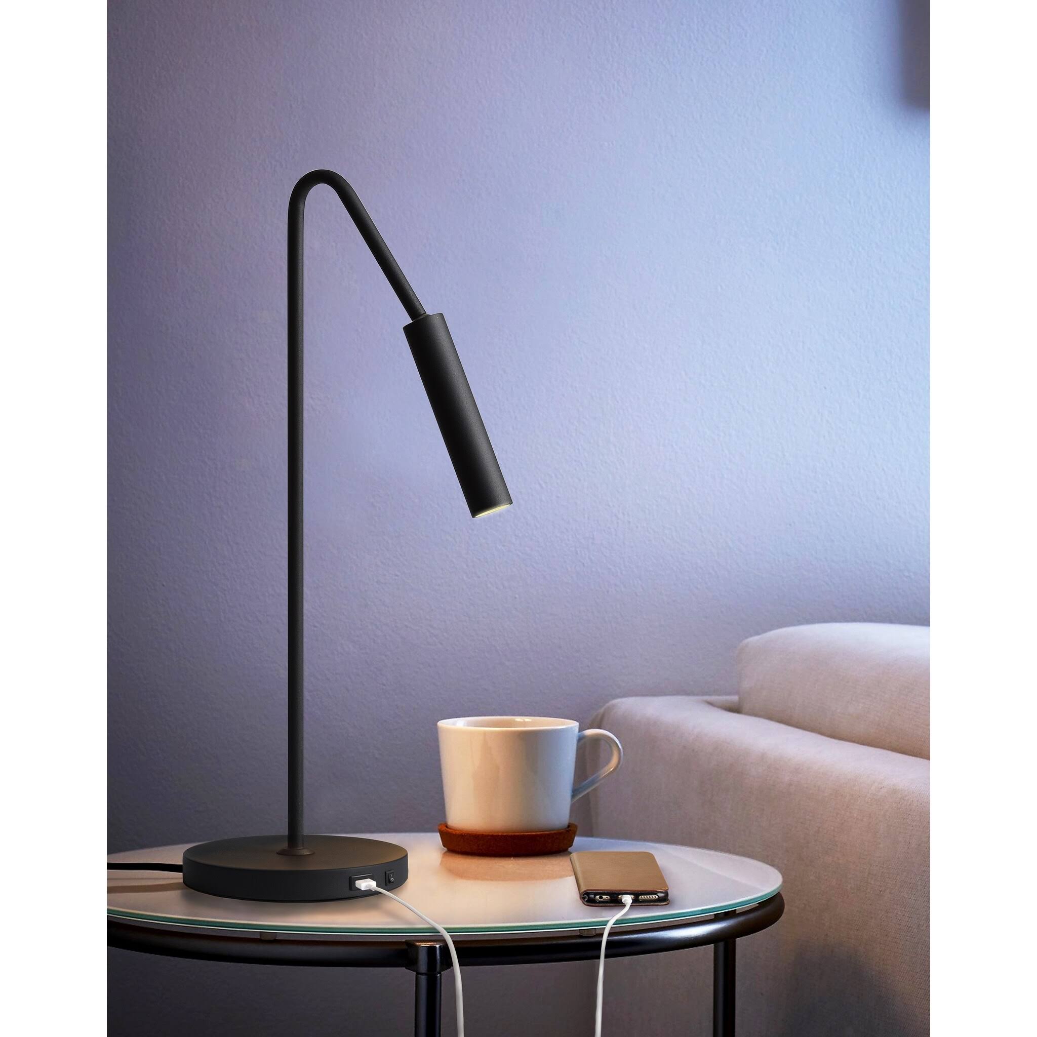 Nova Spotlight Table Lamp in Matte Black
