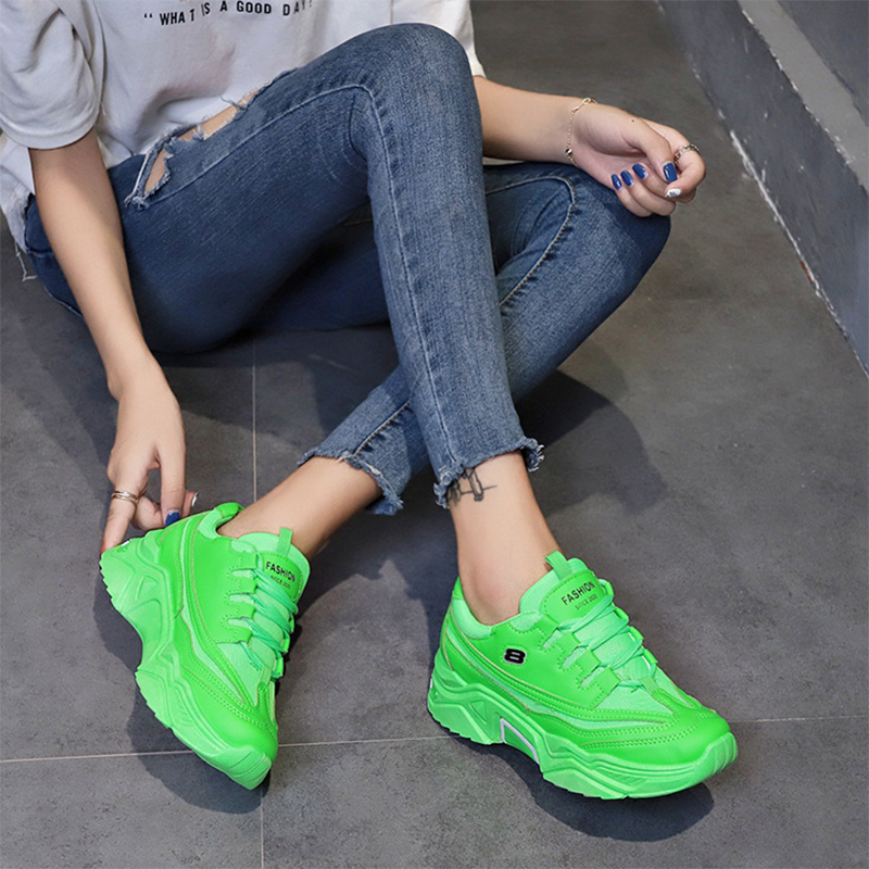 复制Women's Fashion Breathable Mesh Platform Sneakers