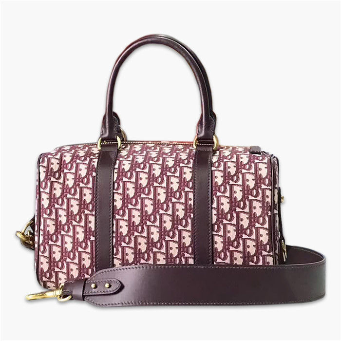 【原版皮】迪奥/Dior 枕头包，选用Oblique提花帆布搭配同色系牛皮皮革裁制而成，经典大方，简约时尚