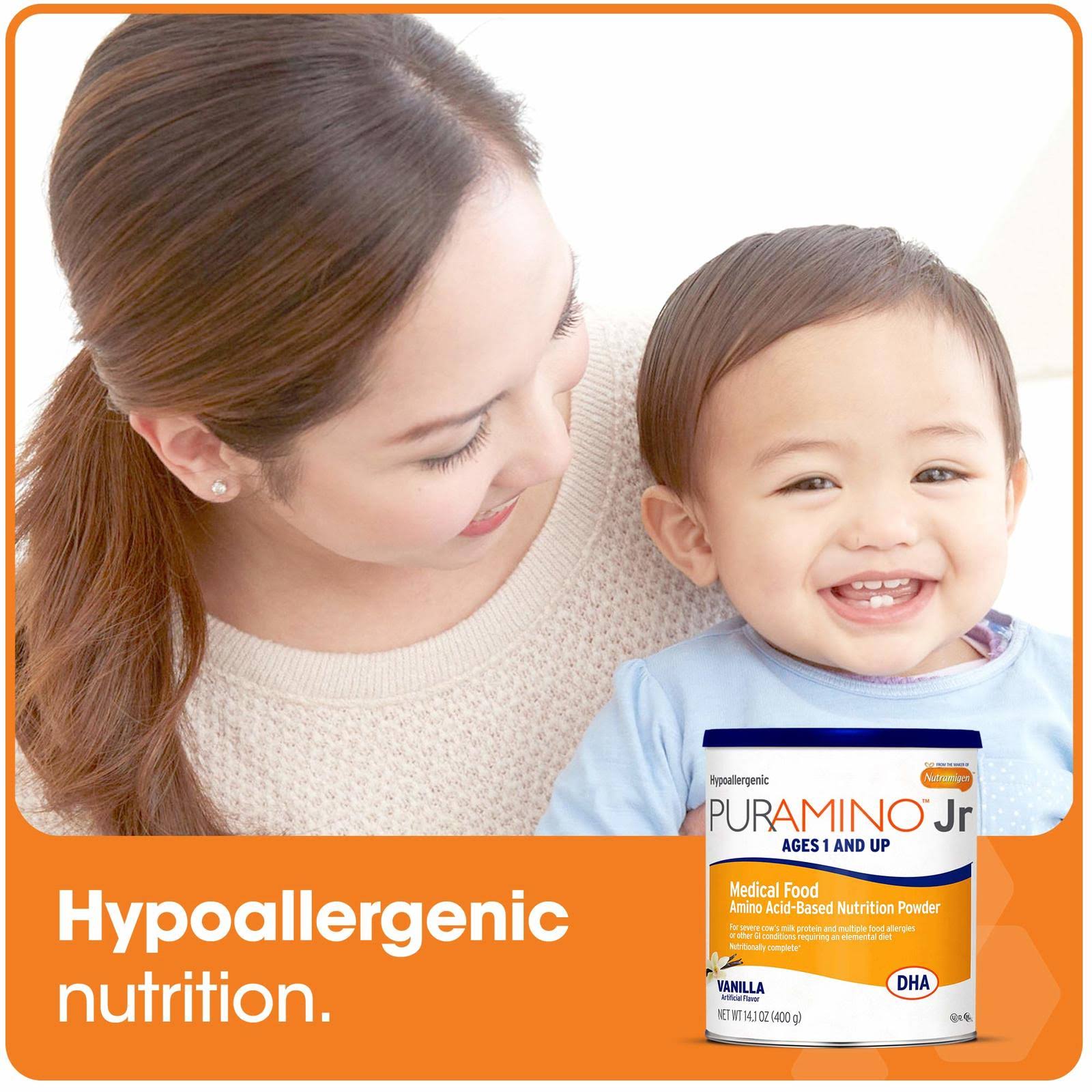 PurAmino Jr Vanilla Pediatric Oral Supplement, 14.1 oz. Can