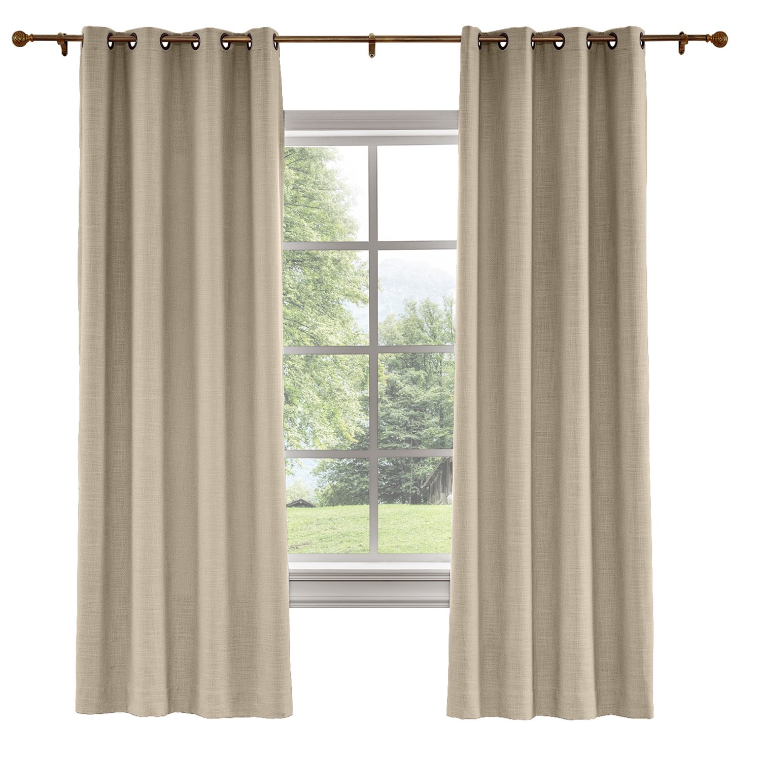 LIZ Polyester Linen Curtain Drapery Custom