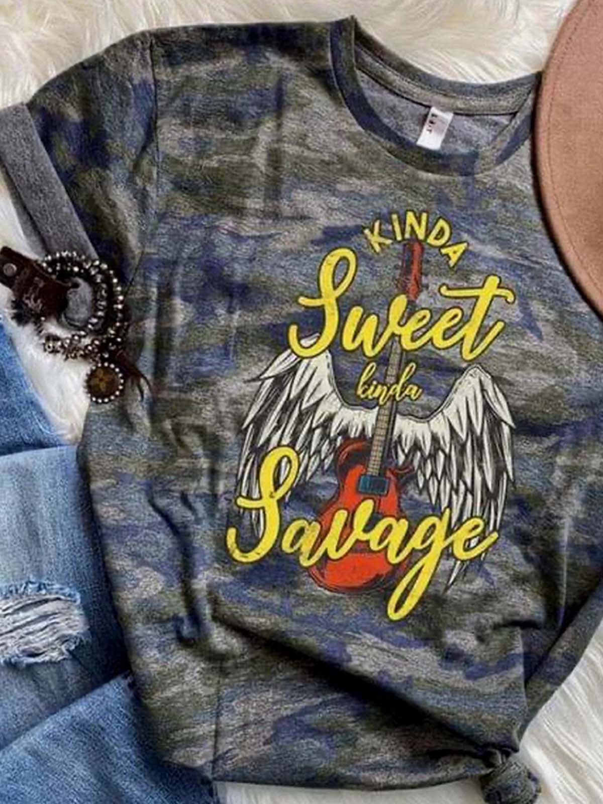 Shift Vintage Camo Printed Shirts & Tops