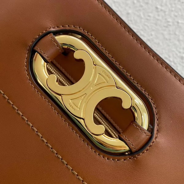 【原版皮】赛琳/Celine 小牛皮水桶，芭比Lisa代言款，黄褐棕牛皮搭配金色金属既高级又抢眼,款号：193043