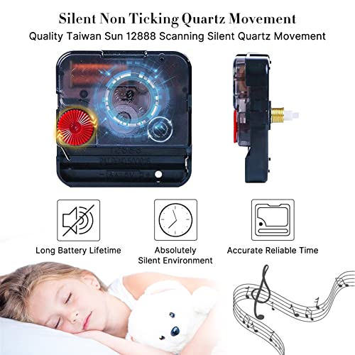 WONZOM 12 Inch Farmhouse Wooden Wall Clock Round Battery Operated Silent Country Rustic Style Decorative for Living Room Kitchen Home Bathroom Bedroom