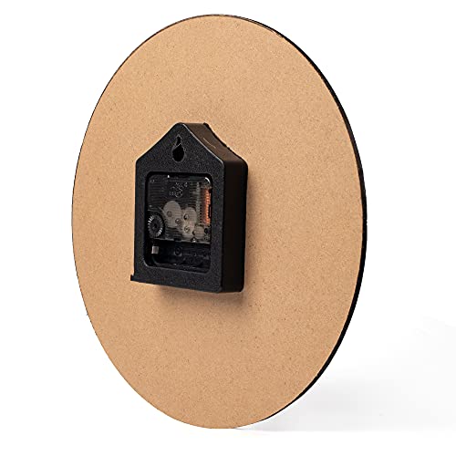 Homotte Wall Clock, 10 Inch Battery Operated Clocks Living Room Decor, Silent Non-Ticking Bathroom Wall Clock, Round Country Retro Rustic Style Wall Clock for Christmas Home Bedroom Office