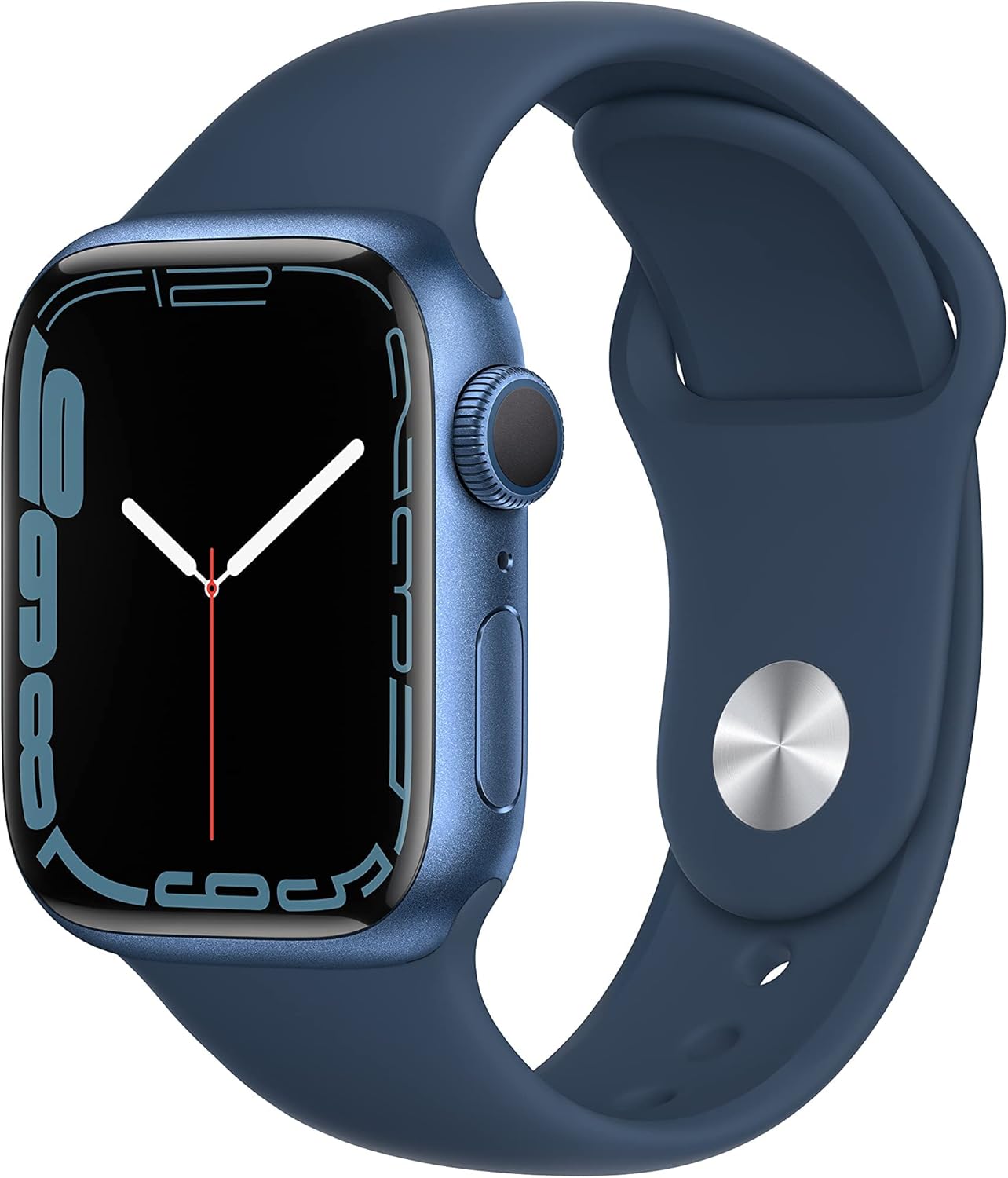 Apple Watch Series 7 (GPS, 41mm) Starlight Aluminum Case with Starlight Sport Band, Regular (Renewed)